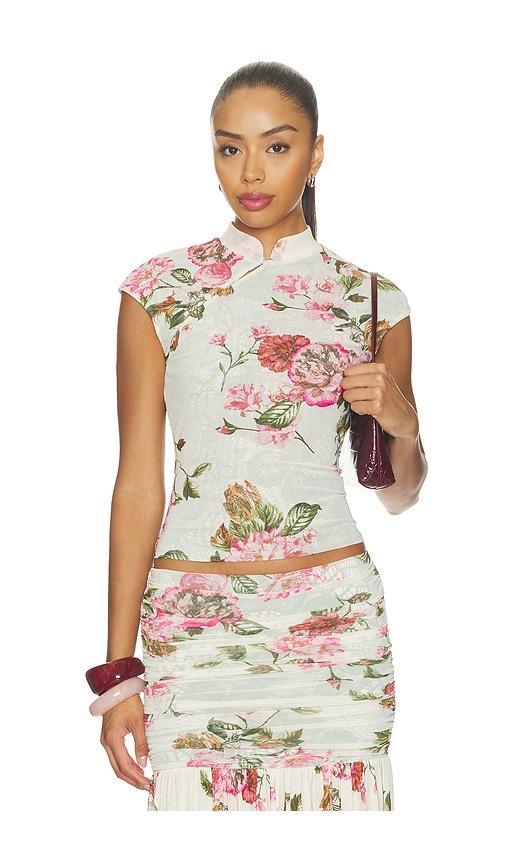 afrm adjoa top in multi. - size 1x (also in 2x, 3x, l, m, s, xl, xs, xxl, xxs)