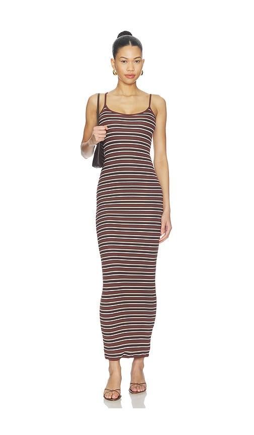afrm ashlyn cozy rib dress in chocolate. - size 1x (also in 2x, l, m, s, xl, xs, xxl, xxs)