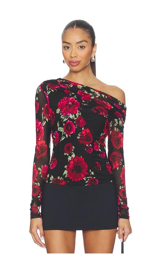 afrm barry long sleeve top in black. - size 1x (also in 2x, 3x, l, m, s, xl, xs, xxl, xxs)