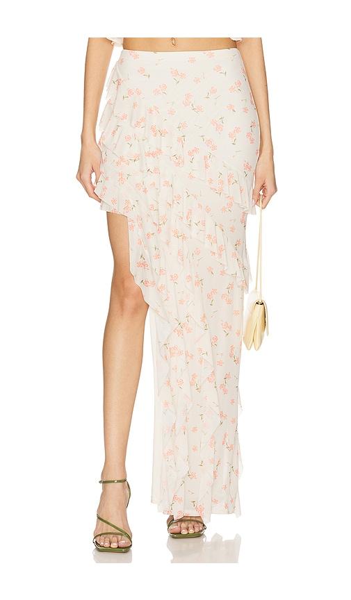afrm baxter skirt in cream. - size m (also in s)
