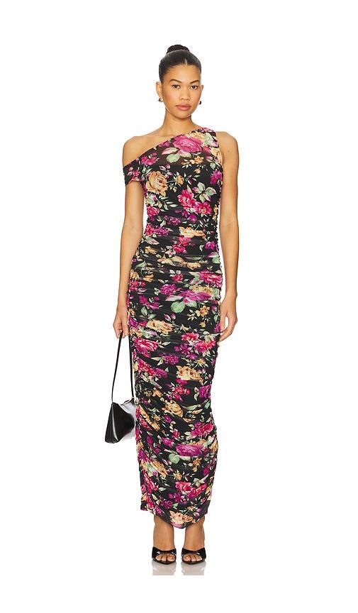 afrm biona dress in black,pink. - size m (also in s, xxs, xs)
