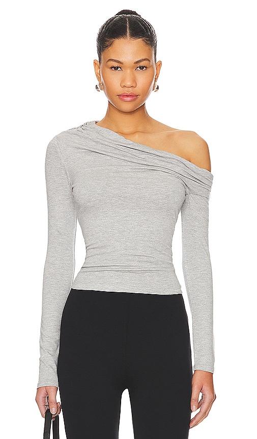 afrm bria essential top in grey. - size 1x (also in xl, 2x, 3x)