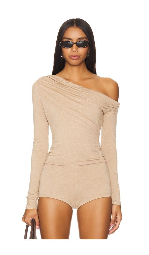 afrm bria top in taupe. - size 1x (also in xl)