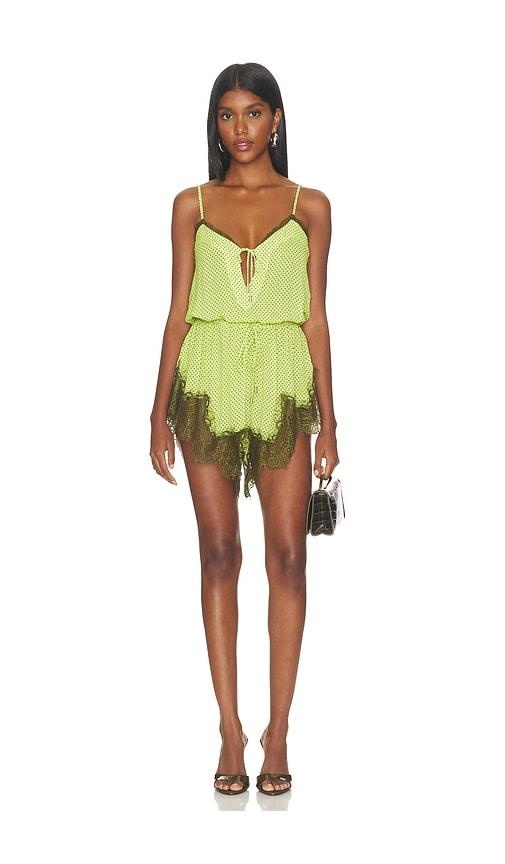 afrm buckley romper in green. - size m (also in s, xs)