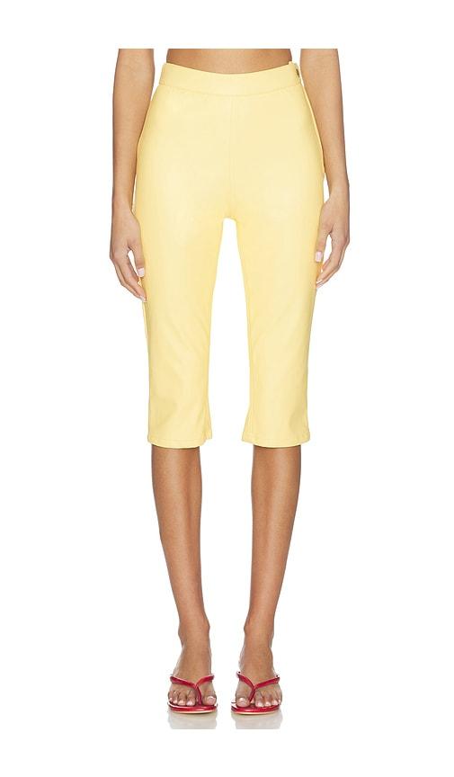 afrm calla pant in lemon. - size 24 (also in 26, 25, 27, 28, 29, 30, 31, 32)