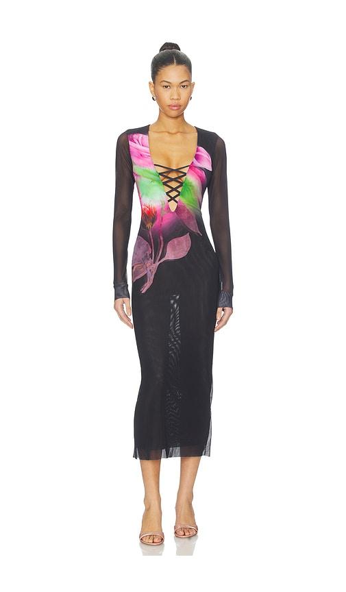 afrm cambria dress in black. - size m (also in s, xs)