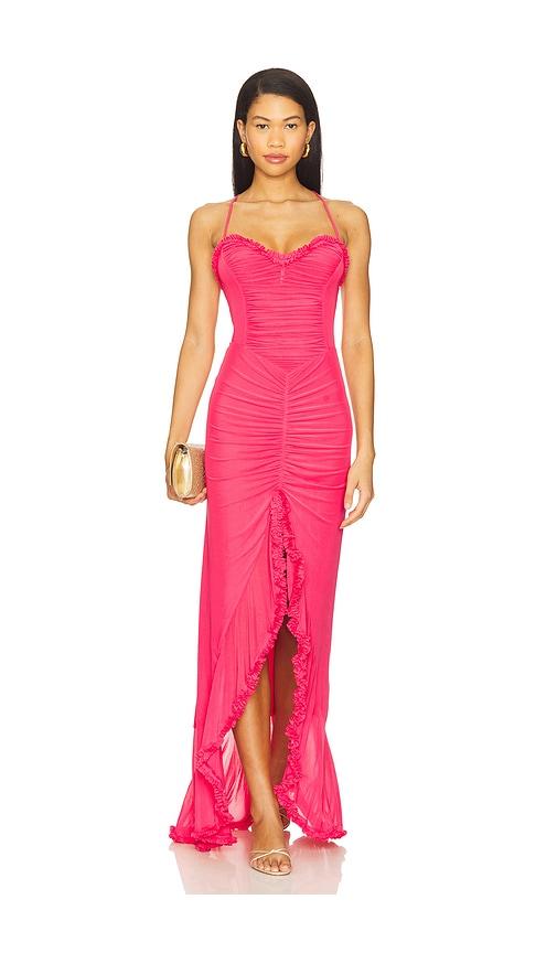 afrm cassian dress in pink. - size l (also in m, xxs)