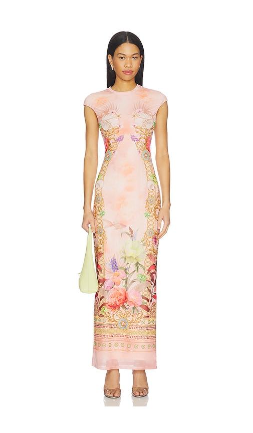 afrm cody dew drop dress in pink. - size l (also in s, m, xl)
