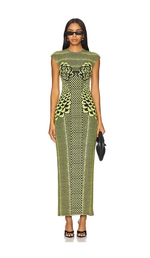 afrm cody maxi dress in green. - size 1x (also in xxs, xs, s, m, l, xl, 2x, 3x)