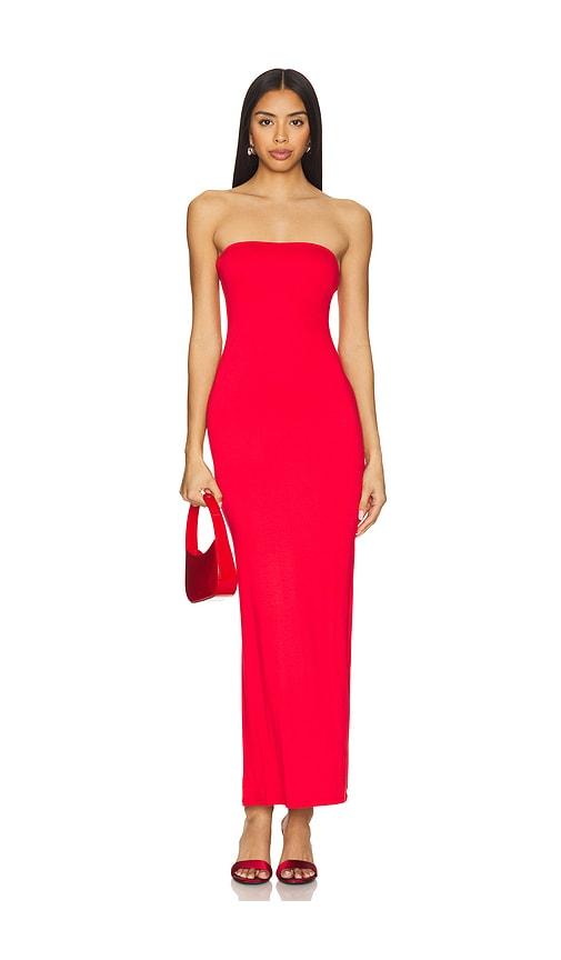 afrm dunn dress in red. - size 1x (also in xs, s, m, 2x)