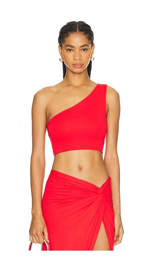 afrm dusk top in red. - size 1x (also in 2x, 3x)