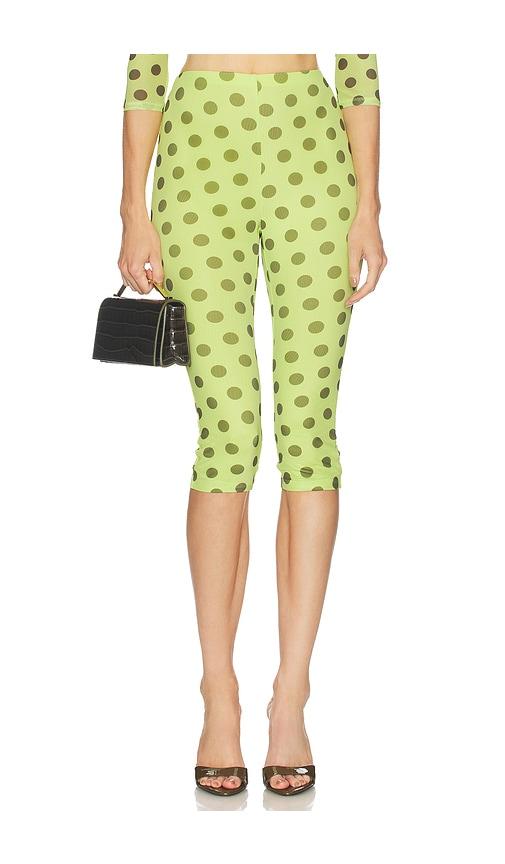 afrm gianna capri pant in green. - size l (also in s, xs, m, xl)