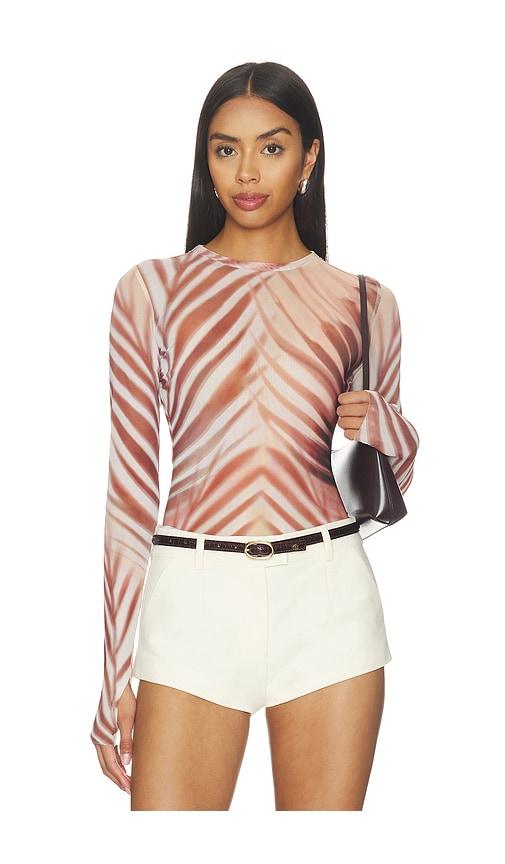 afrm kaylee top in brown. - size 1x (also in s, xxs, xs, m, l, xl, xxl, 2x, 3x)