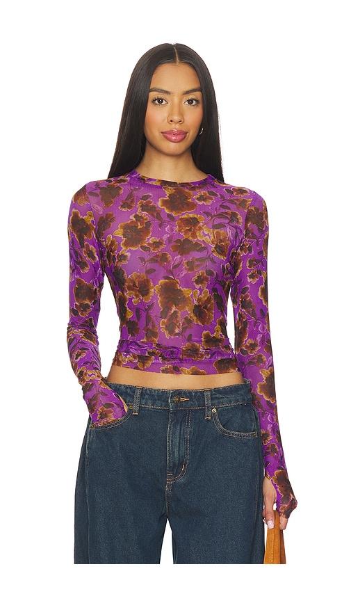 afrm kaylee top in purple. - size 1x (also in s, xxs, xs, m, l, xl, xxl)