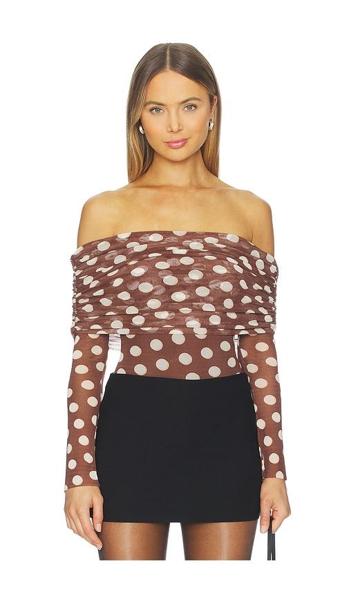 afrm maxine bodysuit in chocolate. - size 1x (also in s, xxs, xs, m, l, xl, xxl, 2x, 3x)