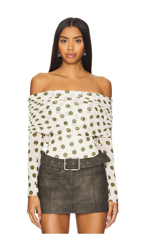 afrm maxine bodysuit in white. - size l (also in s)