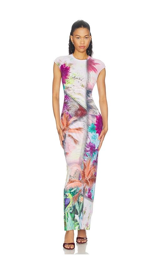 afrm mylo dress in blush. - size 2x (also in s, xxs, xs, m)