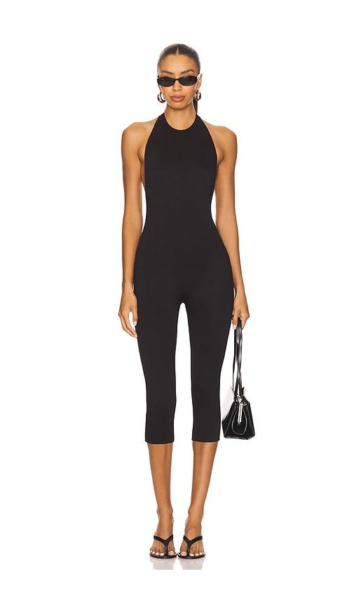 afrm patty jumpsuit in black. - size 1x (also in xxl, 2x, 3x)
