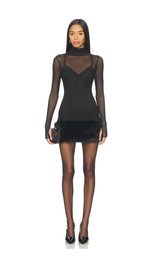 afrm saige dress in black. - size l (also in m, xl)