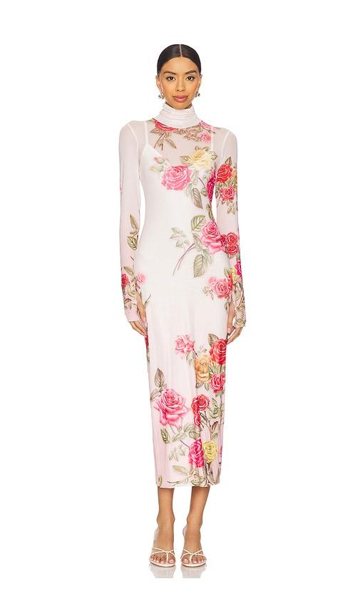 afrm shailene mesh dress in pink. - size 1x (also in xs, xl, xxl)