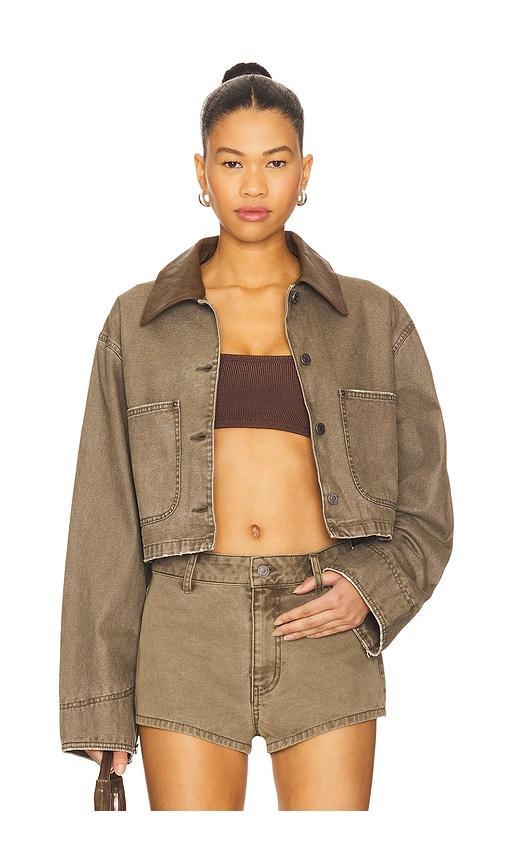 afrm wrenley jacket in olive. - size xl (also in xxl)