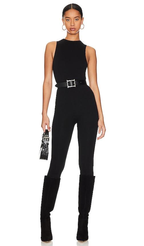 afrm x revolve kiki jumpsuit in black. - size 1x (also in 2x, 3x)