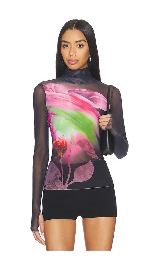 afrm zadie top in black,pink. - size s (also in xs, xxs)