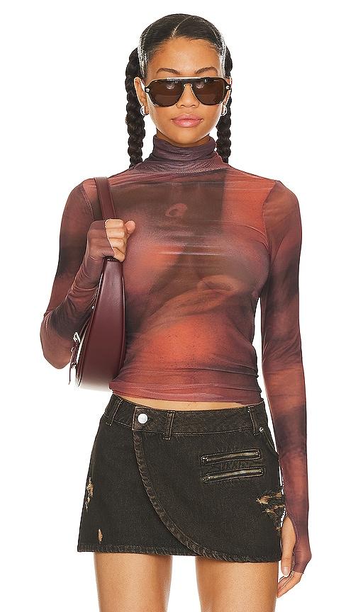 afrm zadie top in rust. - size 1x (also in xxs, xs, s, m, l, xl, 2x, 3x, xxl)