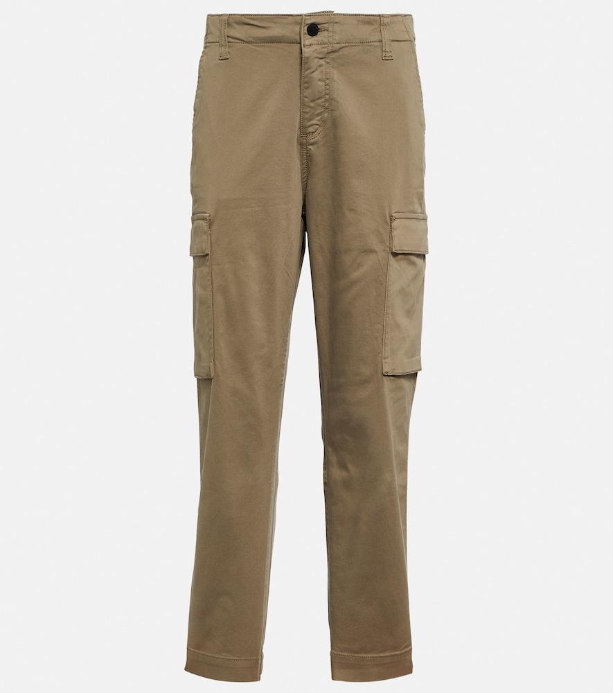 ag jeans cropped cotton-blend cargo pants