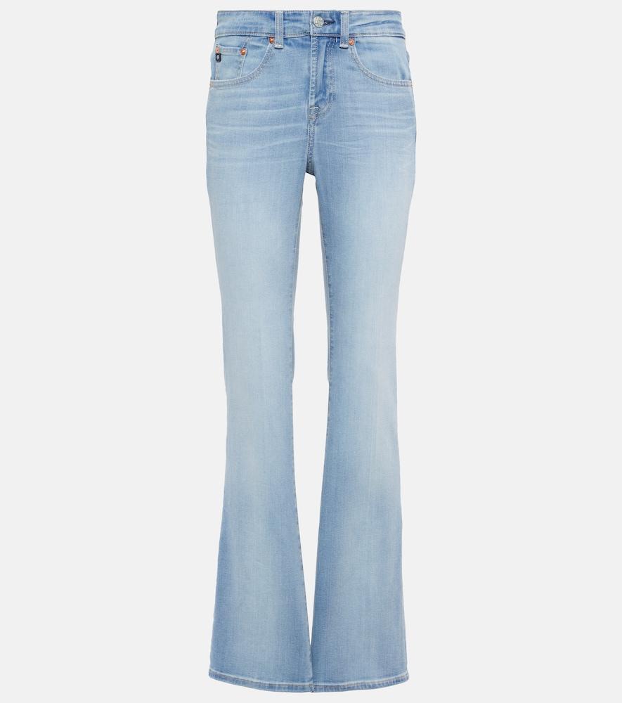 ag jeans embroidered flared jeans