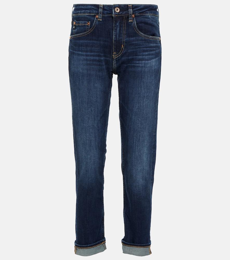 ag jeans girlfriend mid-rise slim jeans