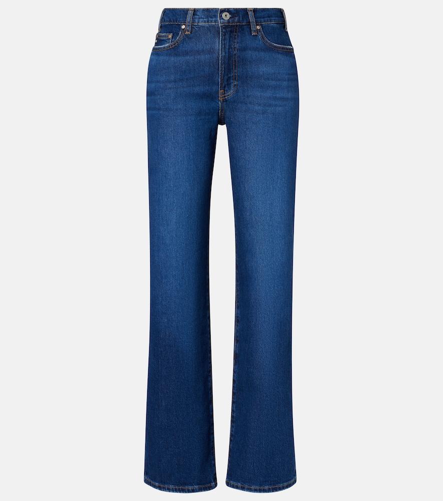 ag jeans new baggy mid-rise wide-leg jeans