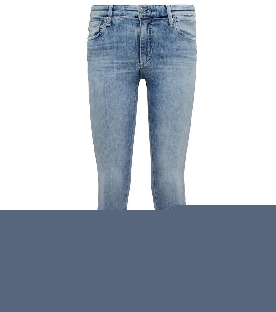 ag jeans prima crop mid-rise skinny jeans