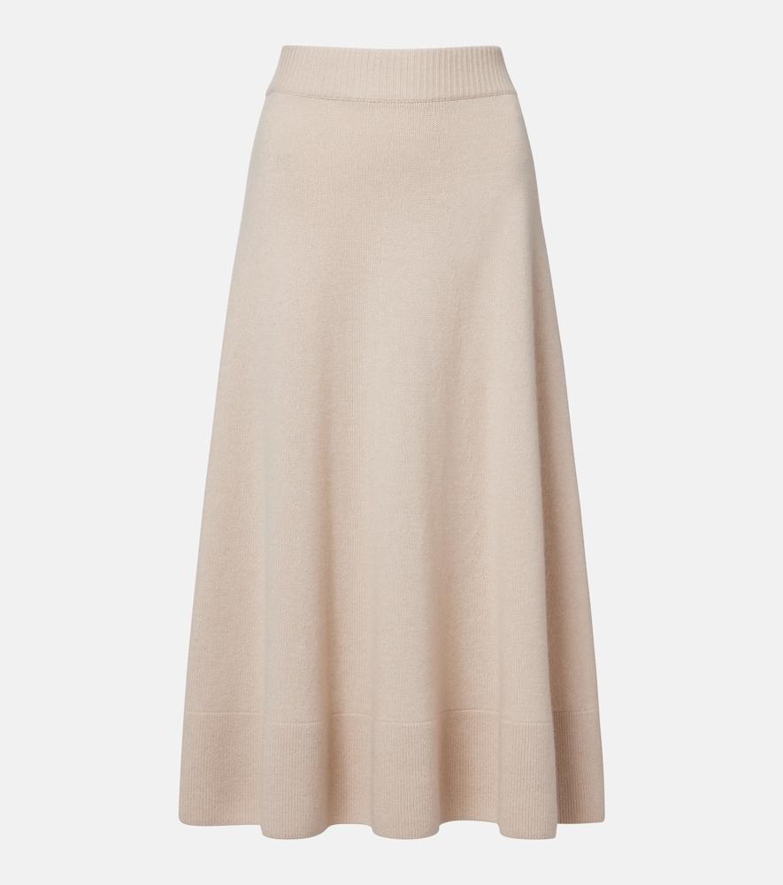 agnona cashmere midi skirt