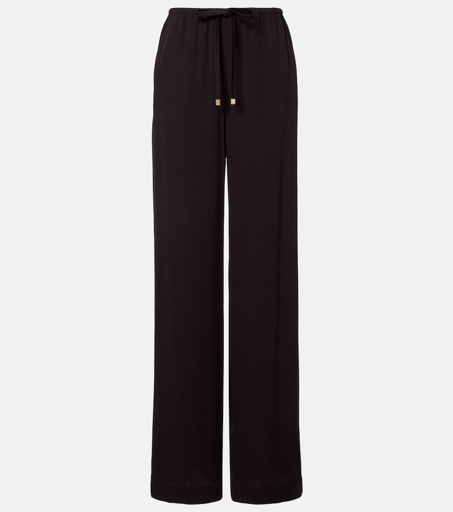 agnona jersey wide-leg pants
