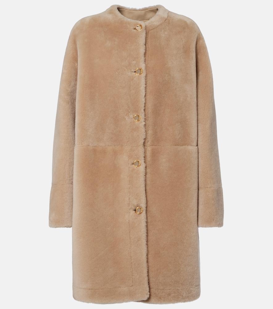 agnona shearling coat