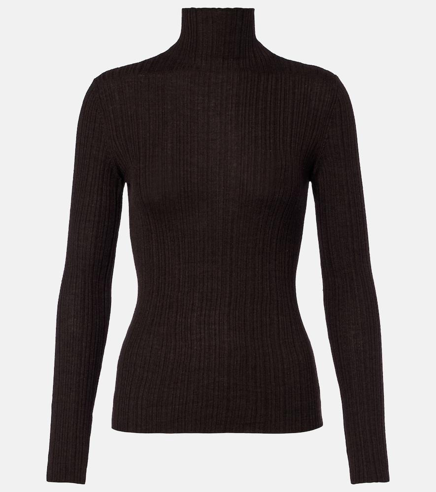 agnona turtleneck cashmere, wool, and silk sweater