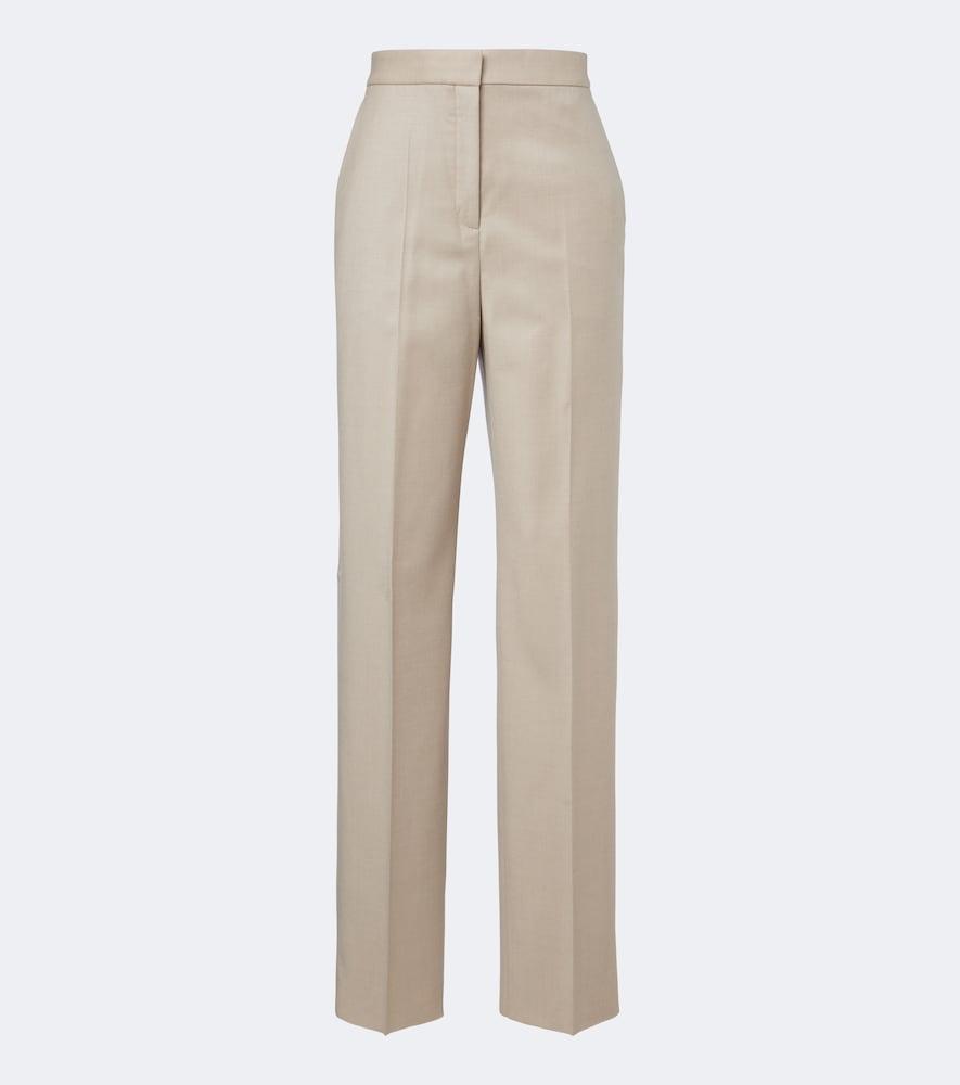 agnona wool straight pants