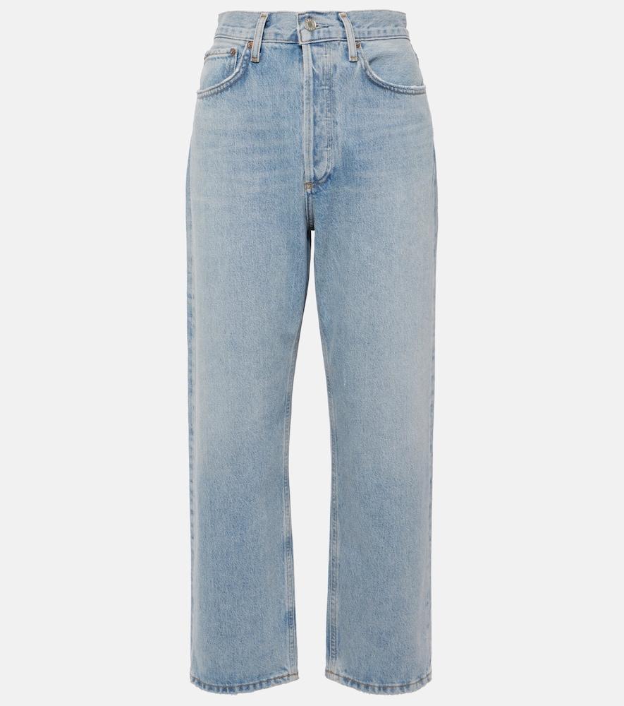 agolde 90's crop mid-rise straight jeans