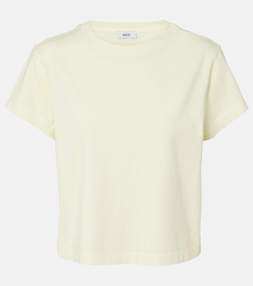 agolde adine cropped cotton jersey t-shirt