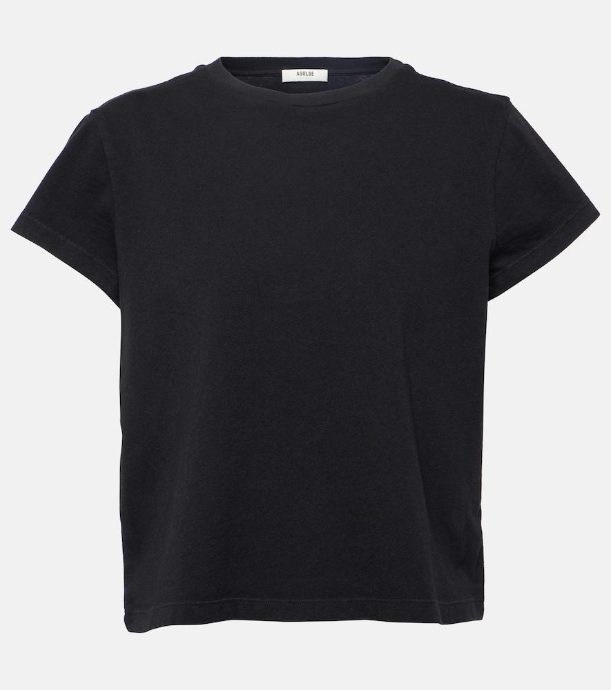 agolde adine cropped cotton jersey t-shirt