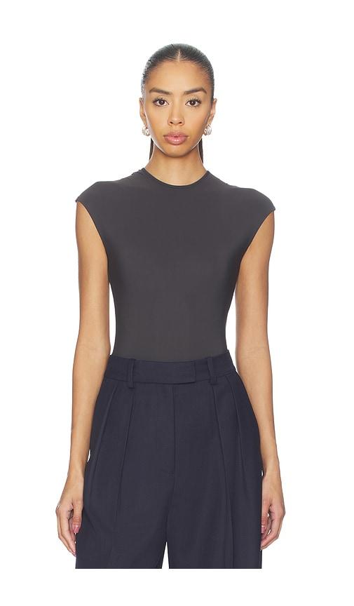 agolde agata bodysuit in dark grey. - size m (also in xs, xl)