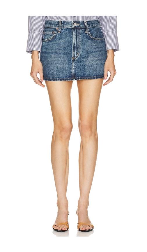 agolde alek mini in denim-medium. - size 29 (also in 30, 31, 32, 34)