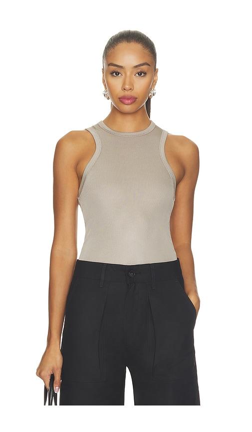 agolde andre tank top in taupe. - size l (also in xs, s, m)