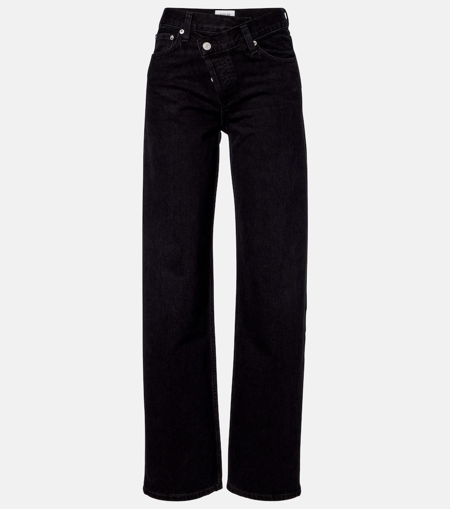 agolde arc criss cross barrel-leg jeans