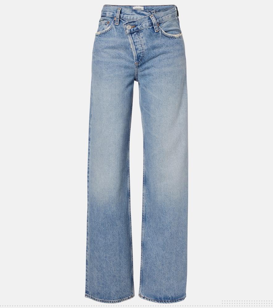 agolde arc criss cross wide-leg jeans