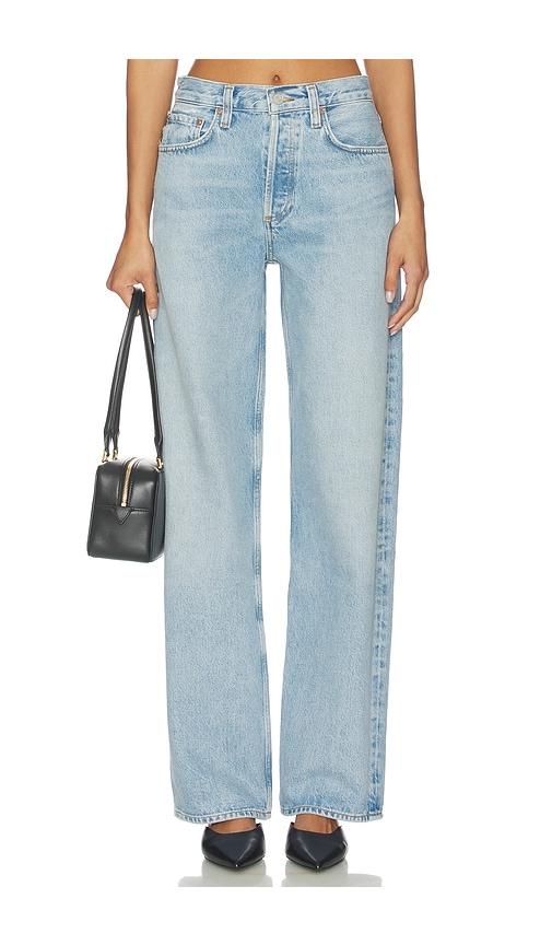 agolde arc jeans in blue. - size 30 (also in 33)