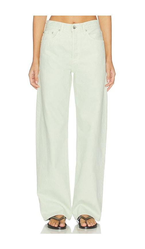 agolde arc loose wide crop jeans in mint. - size 28 (also in 29, 30, 34)