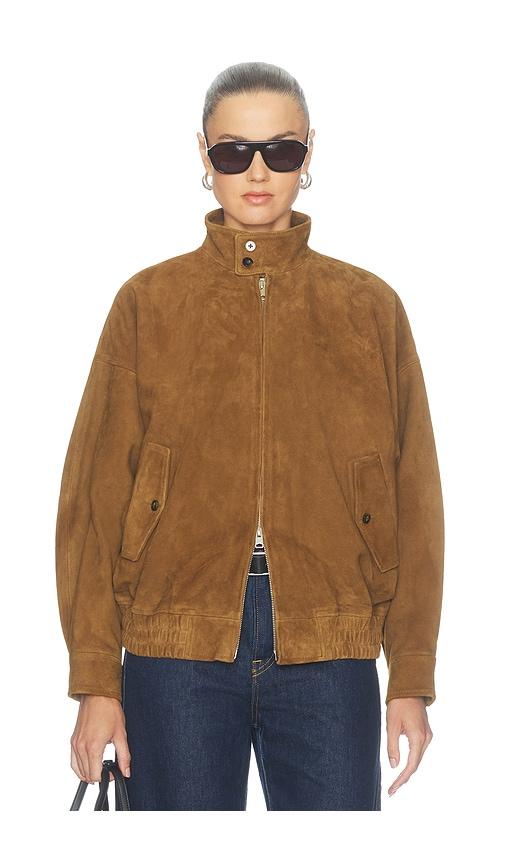 agolde blair jacket in brown. - size l (also in m)