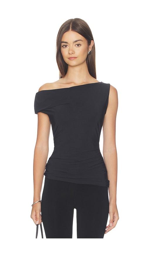 agolde carlin top in black. - size l (also in xs, s, m, xl)